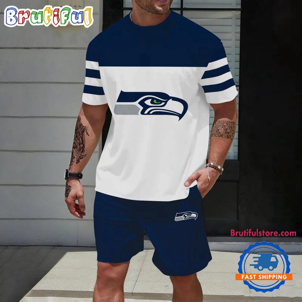 NFL Seattle Seahawks Trendy Summer T Shirt And Shorts Set