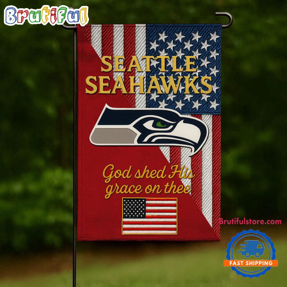 NFL Seattle Seahawks USA Team Independence Day Flag, Football Team 4th Of July Flags