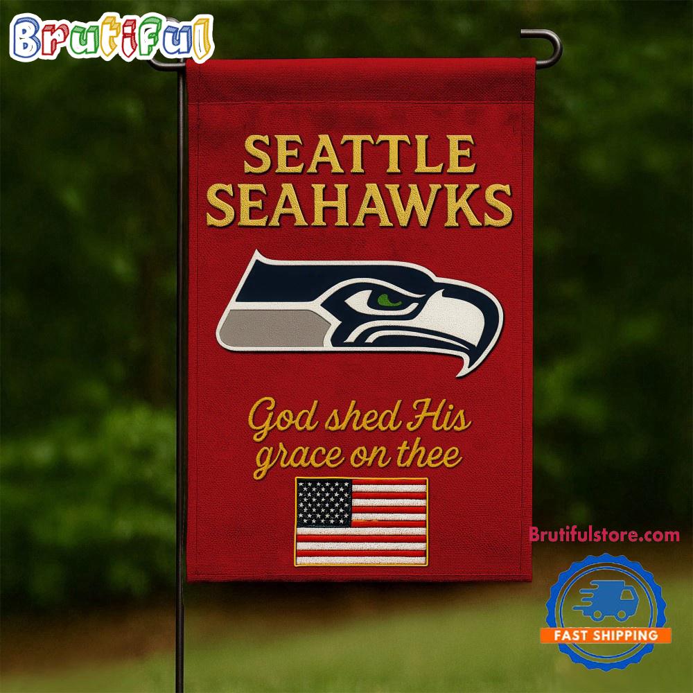 NFL Seattle Seahawks USA Team Independence Day Flag