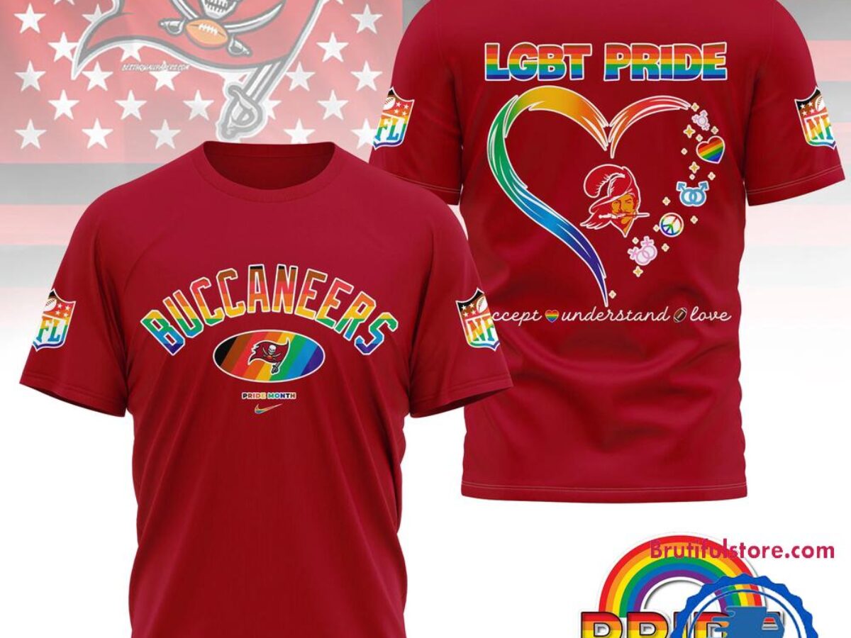 NFL Tampa Bay Buccaneers LGBT Happy Pride Month 2025 3D T Shirt