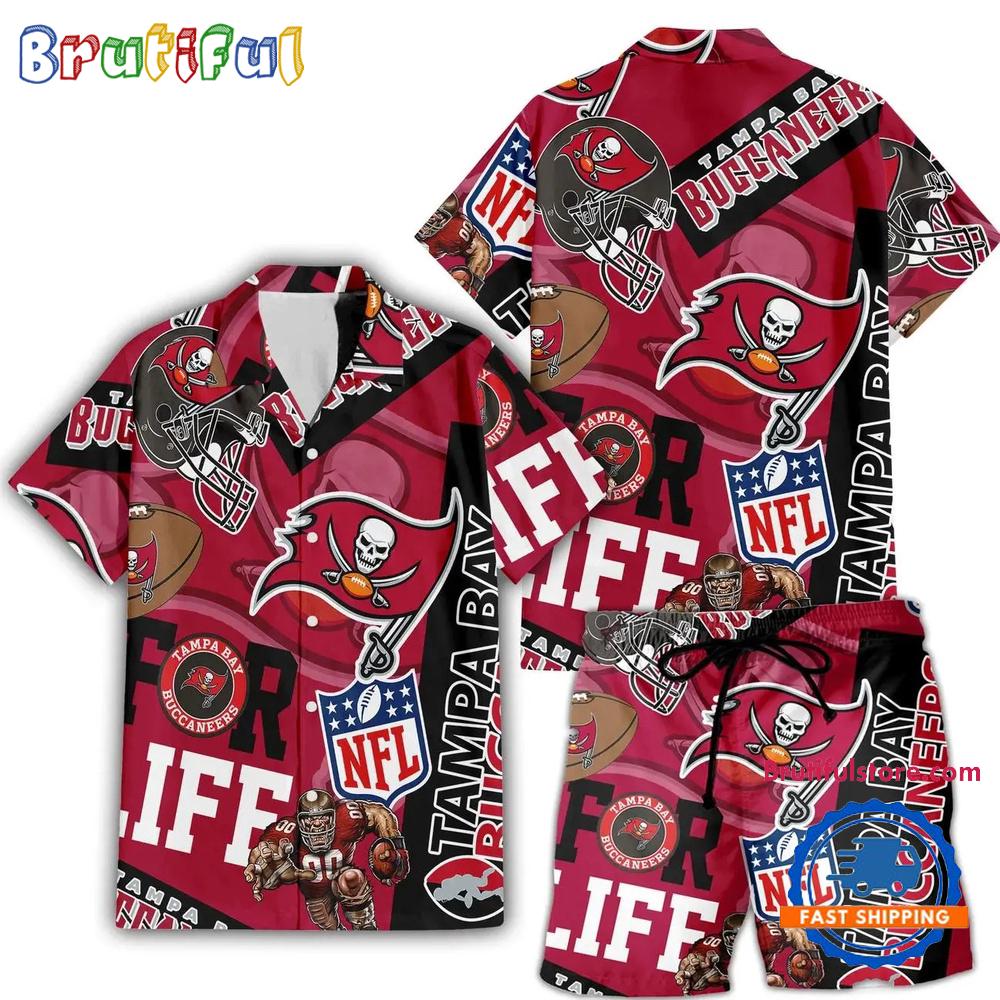 NFL Tampa Bay Buccaneers Limited Edition For Life Hawaiian Shirt And Shorts