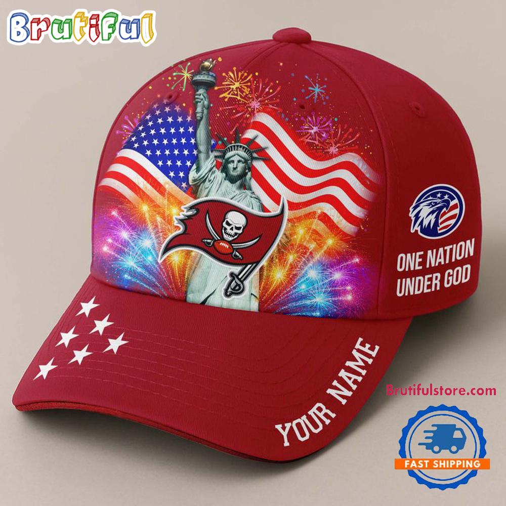 NFL Tampa Bay Buccaneers One Nation Under God Happy Independence Day Custom Classic Cap