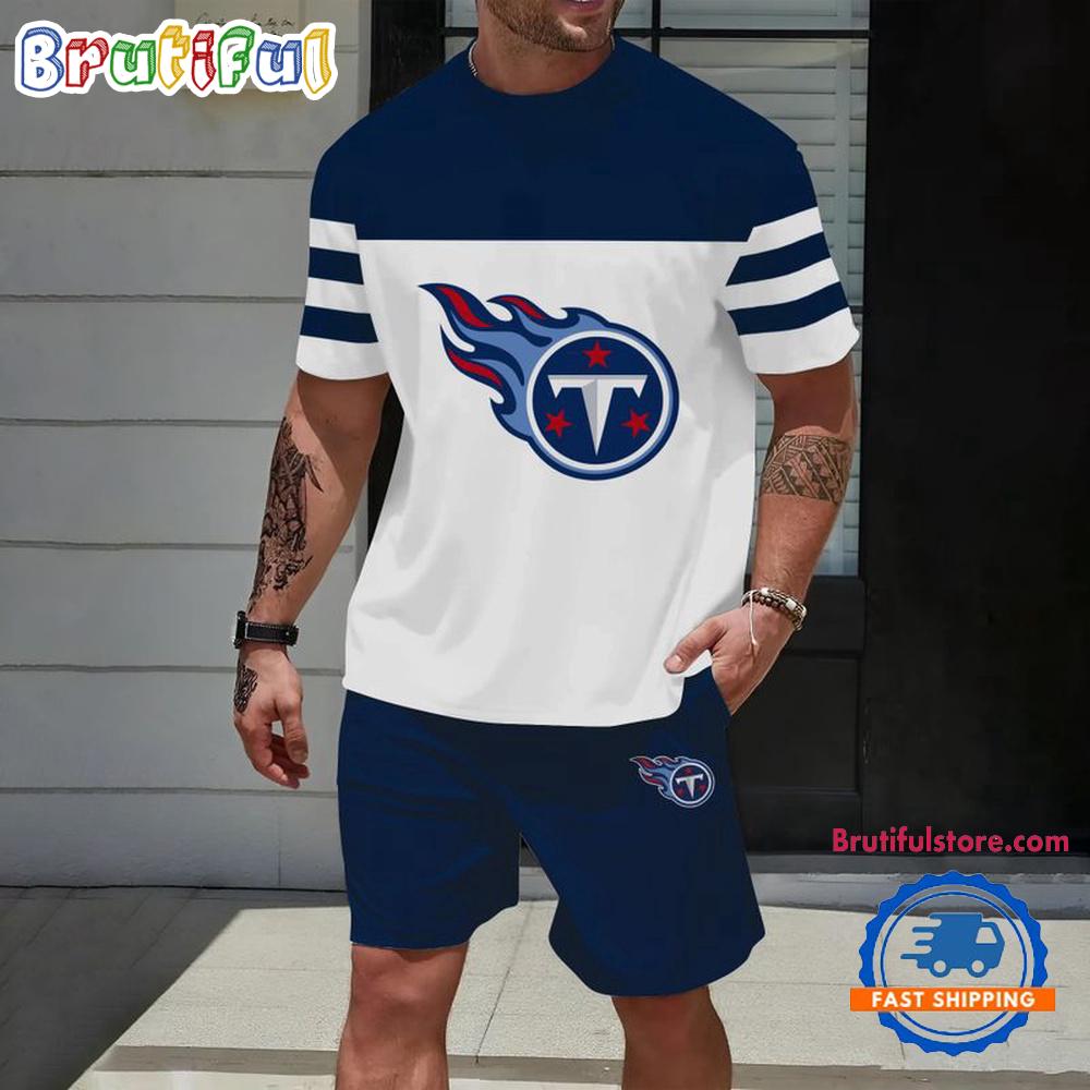 NFL Tennessee Titans Trendy Summer T Shirt And Shorts Set