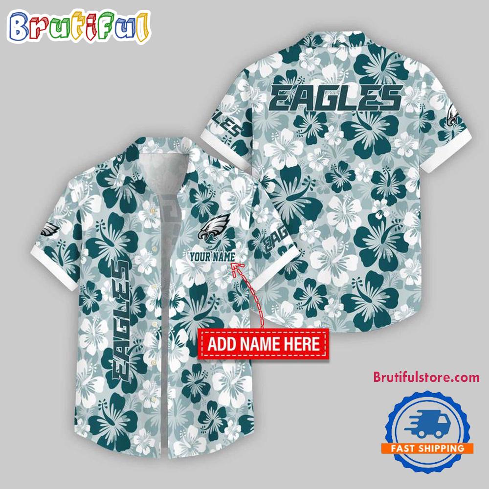 Philadelphia Eagles Flower Palm Tree Aloha Hawaii Shirt