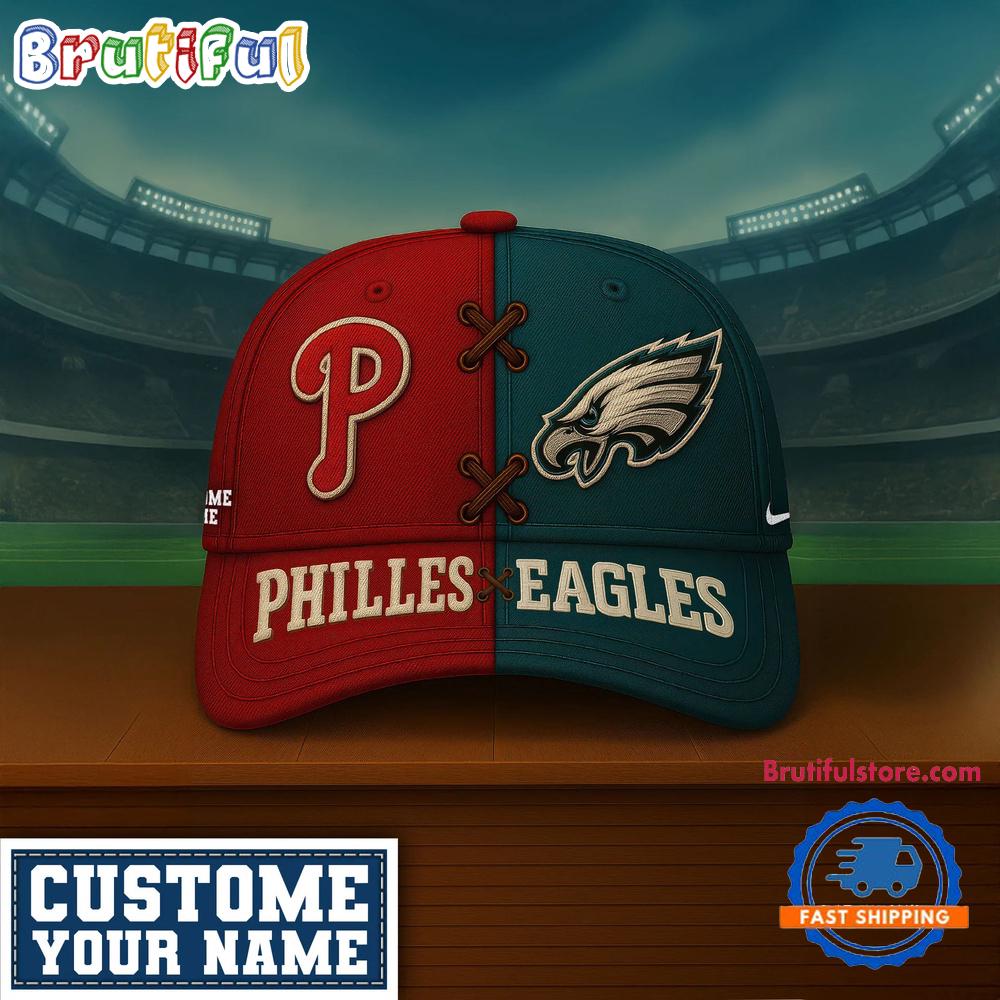 Philadelphia Eagles x Philadelphia Phillies Sporty New Design Baseball Cap
