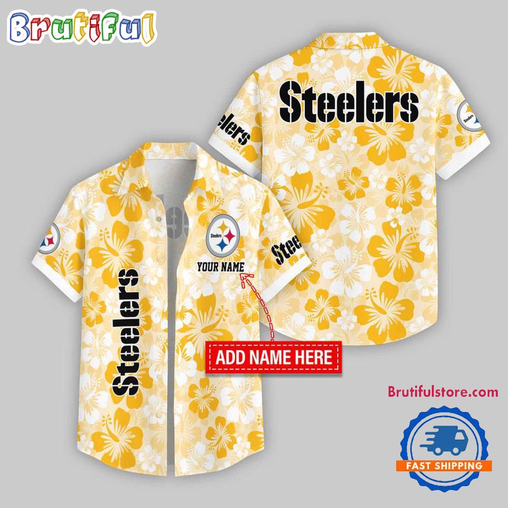 Pittsburgh Steelers Flower Palm Tree Aloha Hawaii Shirt