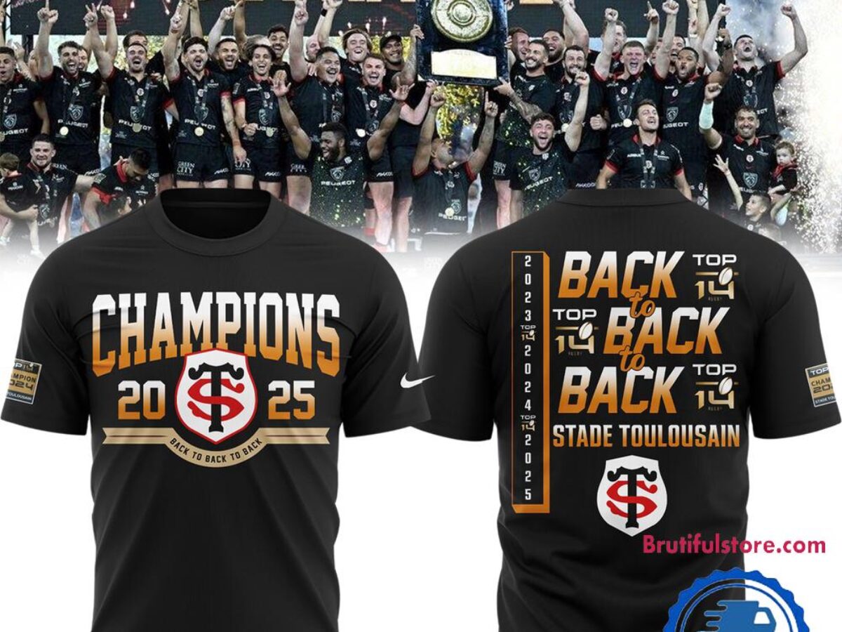 Stade Toulousain Champions 2025 Back to Back T Shirt