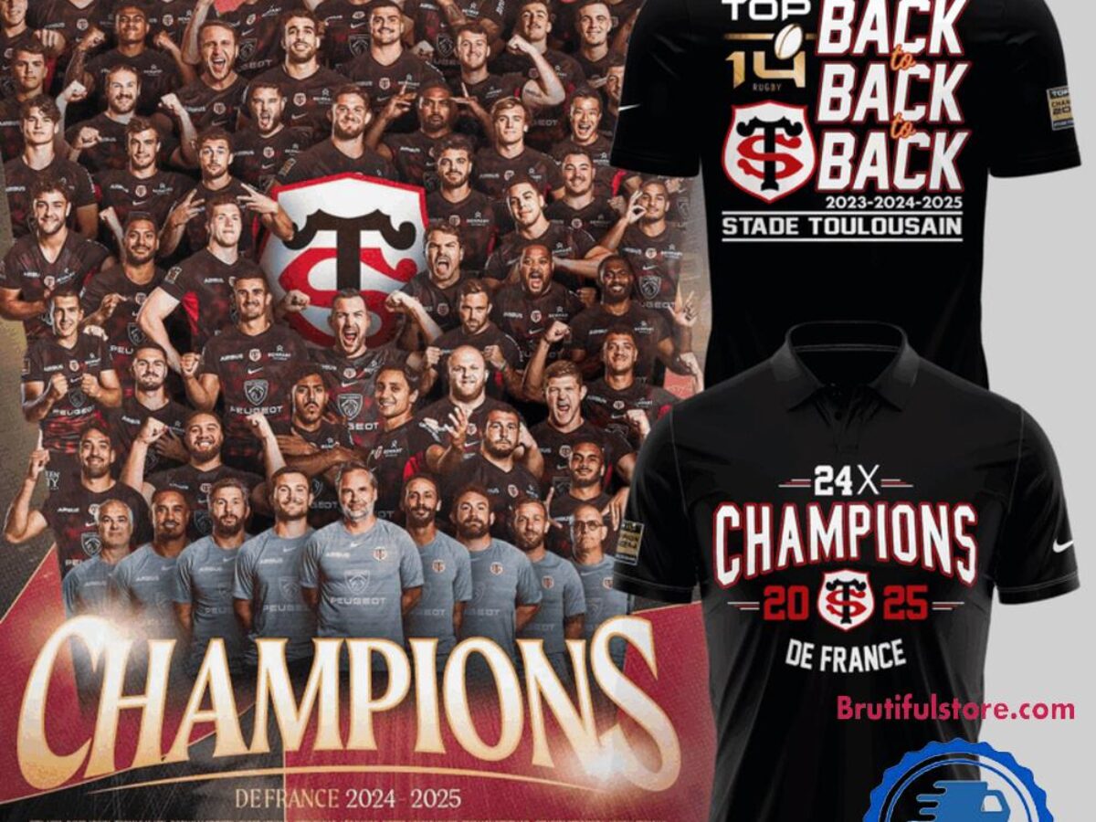 Stade Toulousain Champions TOP 14 Rugby 2025 Limited Edition Polo