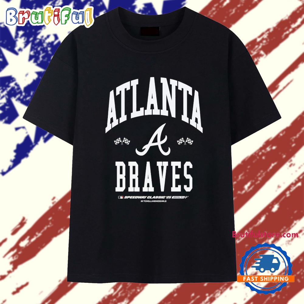 Atlanta Braves MLB Speedway Classic 2025 checkered flag T Shirt