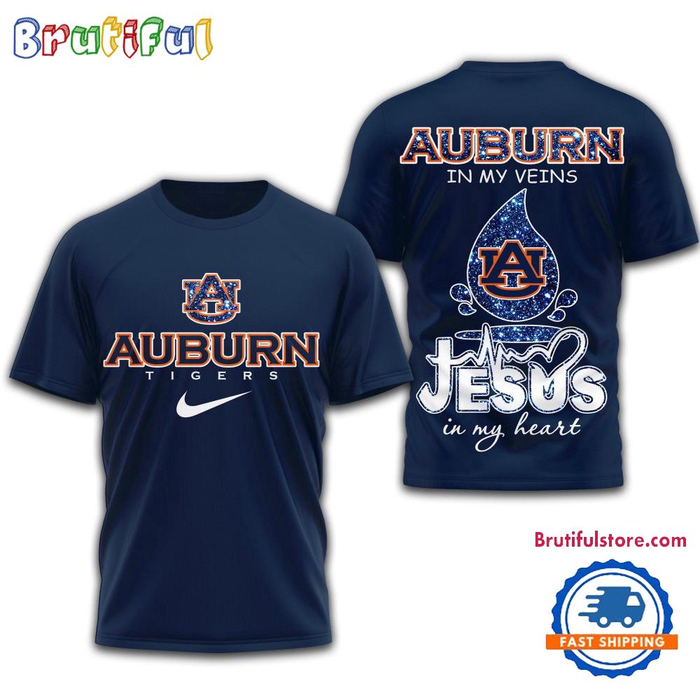 Auburn Tigers Jesus In My Heart All Over Print Shirt