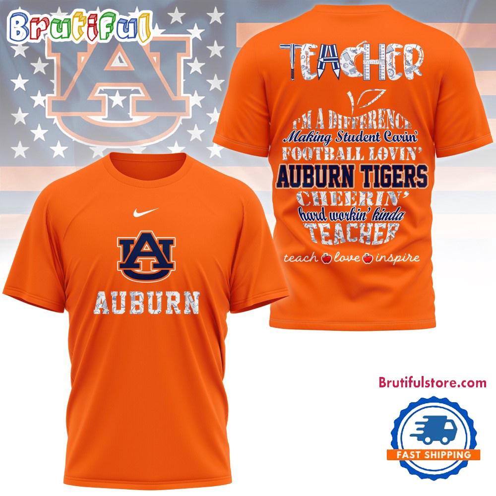 Auburn Tigers Teacher Teach Love Inspire All Over Print Shirt