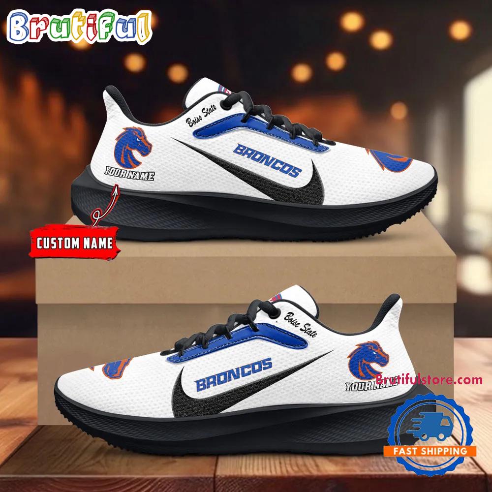 Boise State Broncos Personalized Lightweight Patch Decor Running Shoes Sneaker