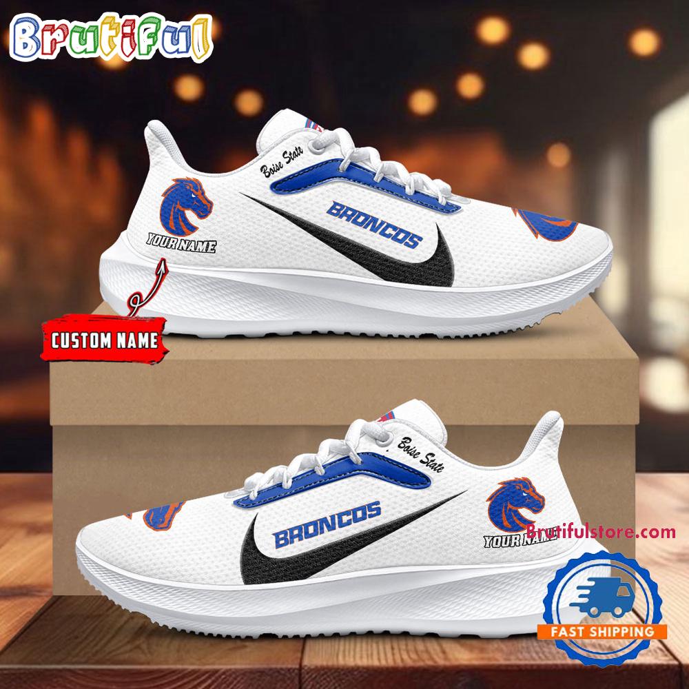 Boise State Broncos Personalized Lightweight Patch Decor Running Shoes Sneaker