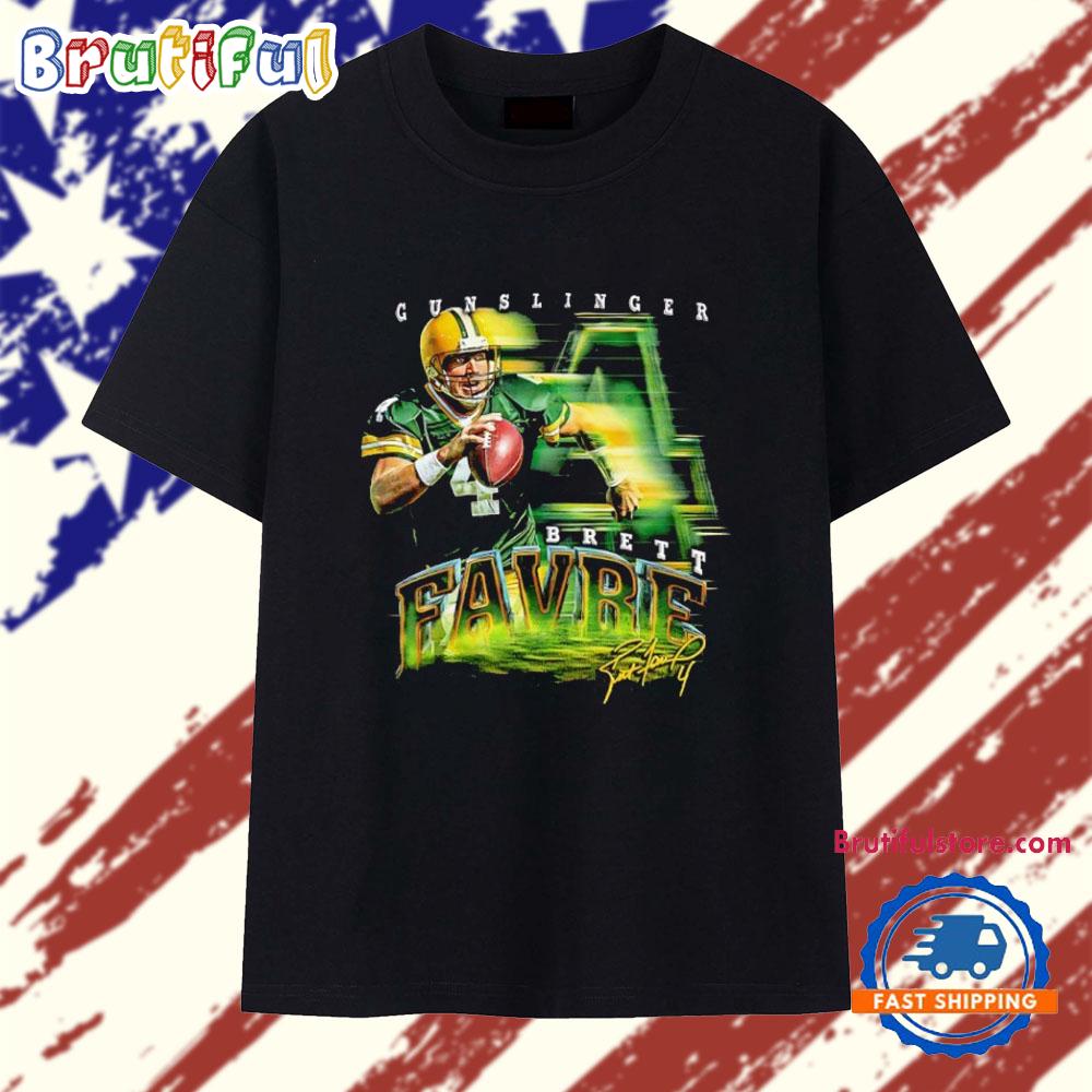 Brett Favre Green Bay Packers Grunge Signature T Shirt