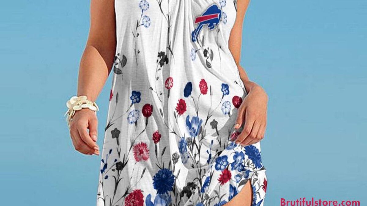 chinese dress ladies Buffalo Bills Womens Fan Favorite Floral Sundress FOCO