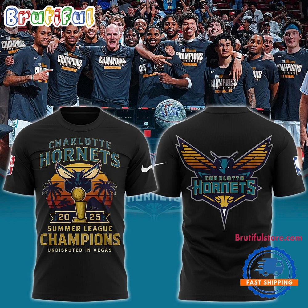 Charlotte Hornets 2025 Summer League Champions Undisputed In Vegas Limited 3D Shirt