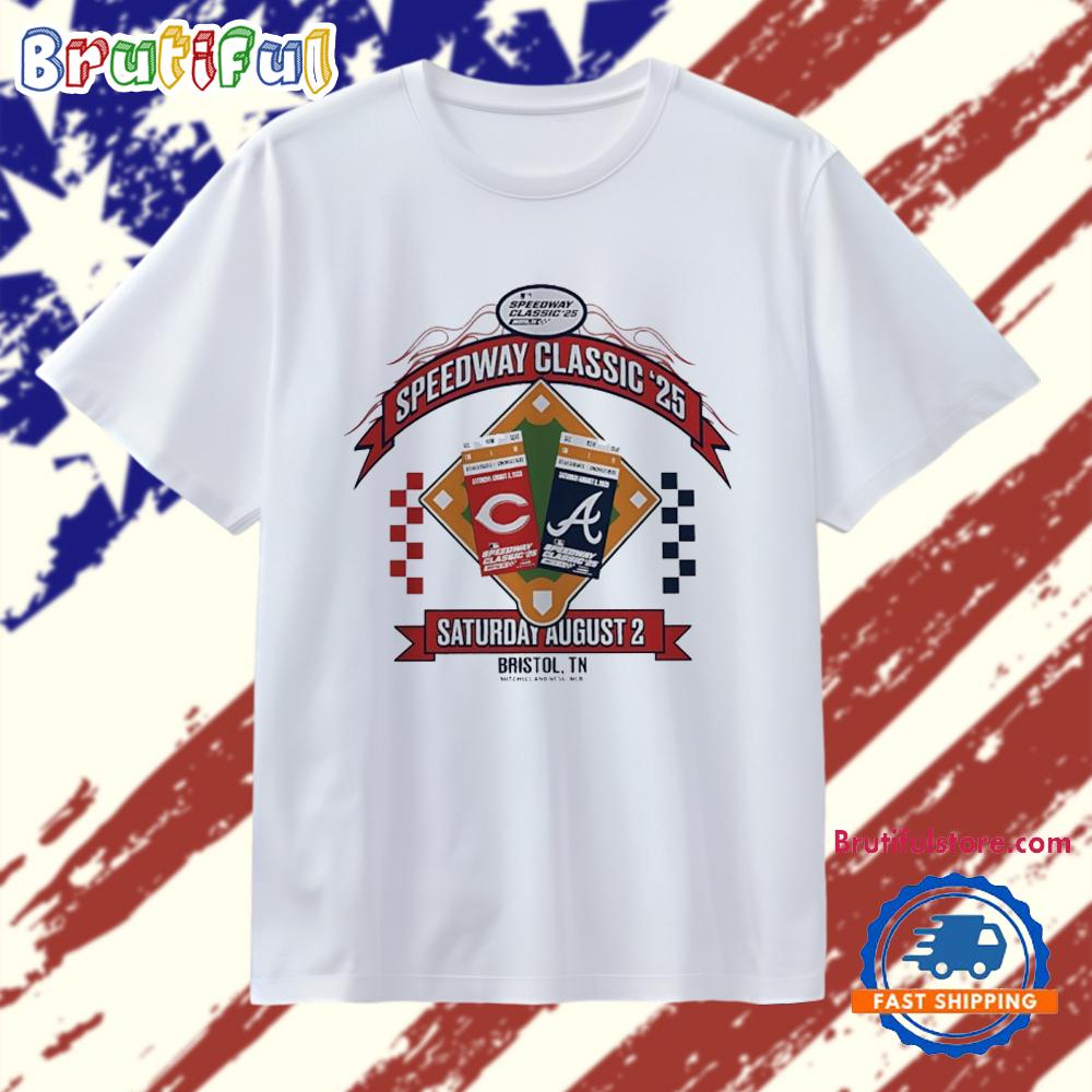 Cincinnati Reds vs Atlanta Braves 2025 Speedway Classic Event T Shirt