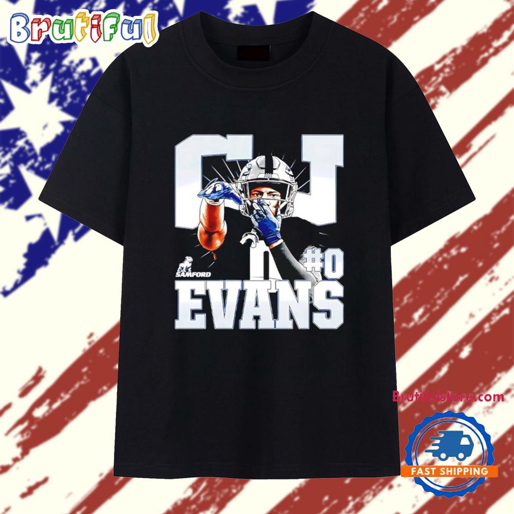 Cj Evans Samford Football Graphic T Shirt