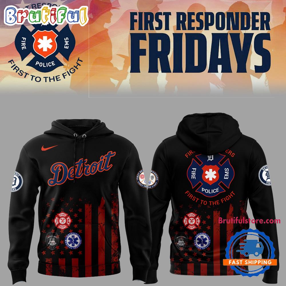 Detroit Tigers First Responders Fridays 2025 Hoodie Shirt