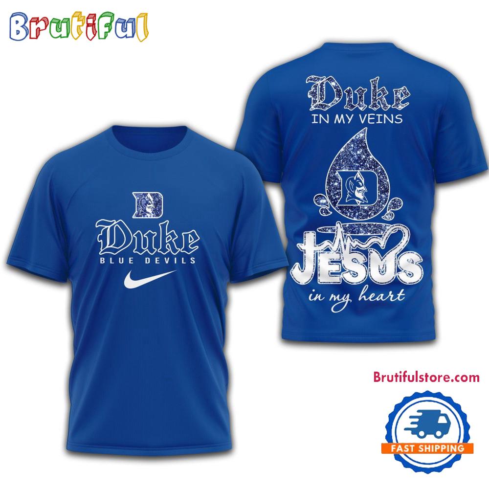 Duke Blue Devils Jesus In My Heart All Over Print Shirt
