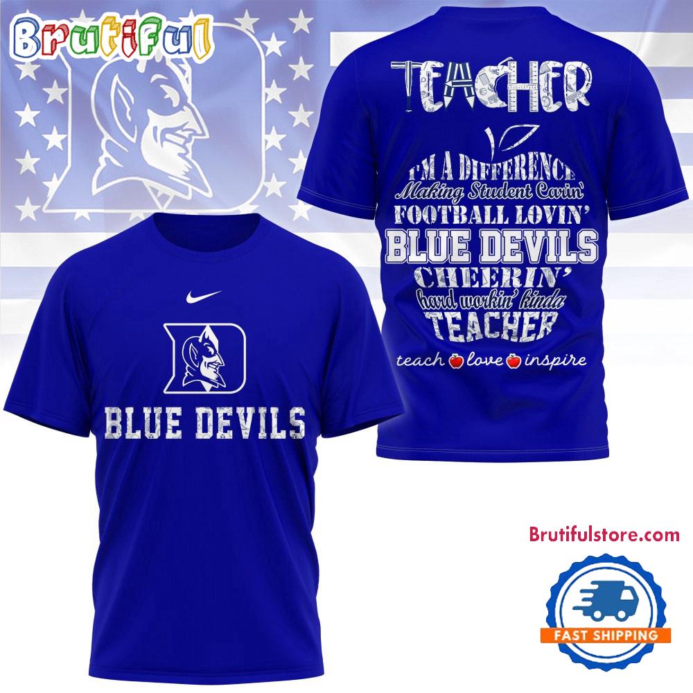 Duke Blue Devils Teacher Teach Love Inspire All Over Print Shirt