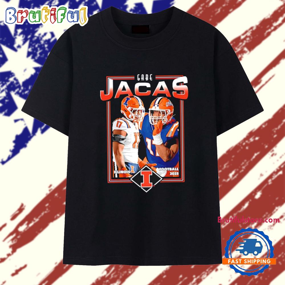 Gabe Jacas Illinois Fighting Illini Attack T Shirt
