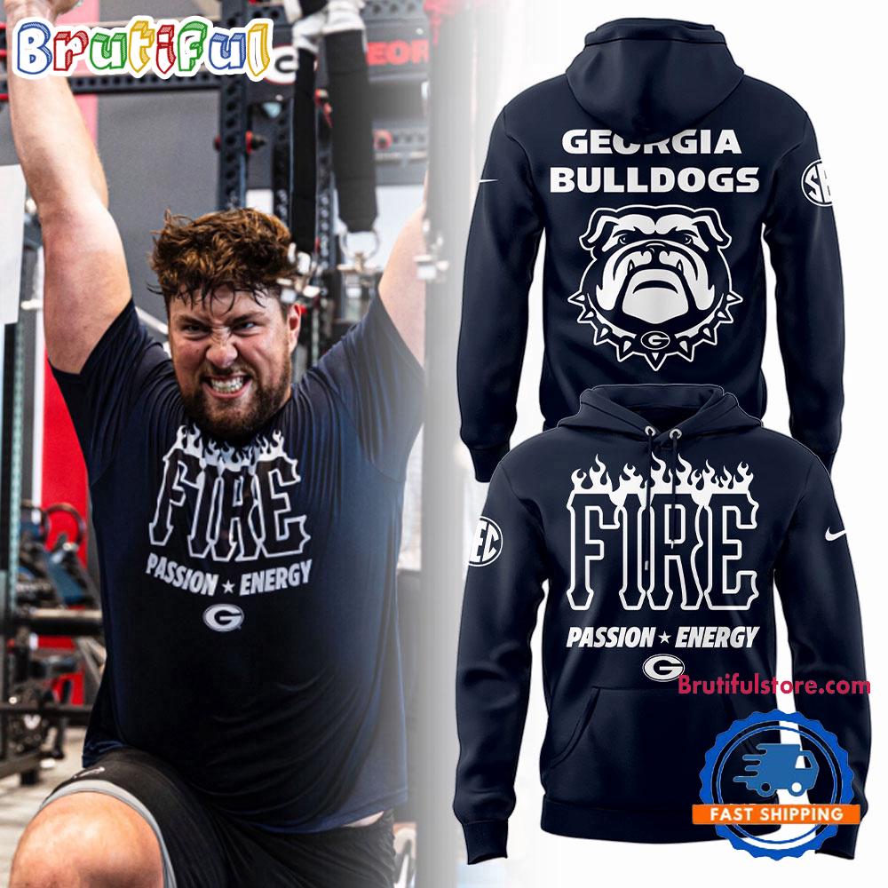 Georgia Bulldogs Football FIRE 2025 Hoodie