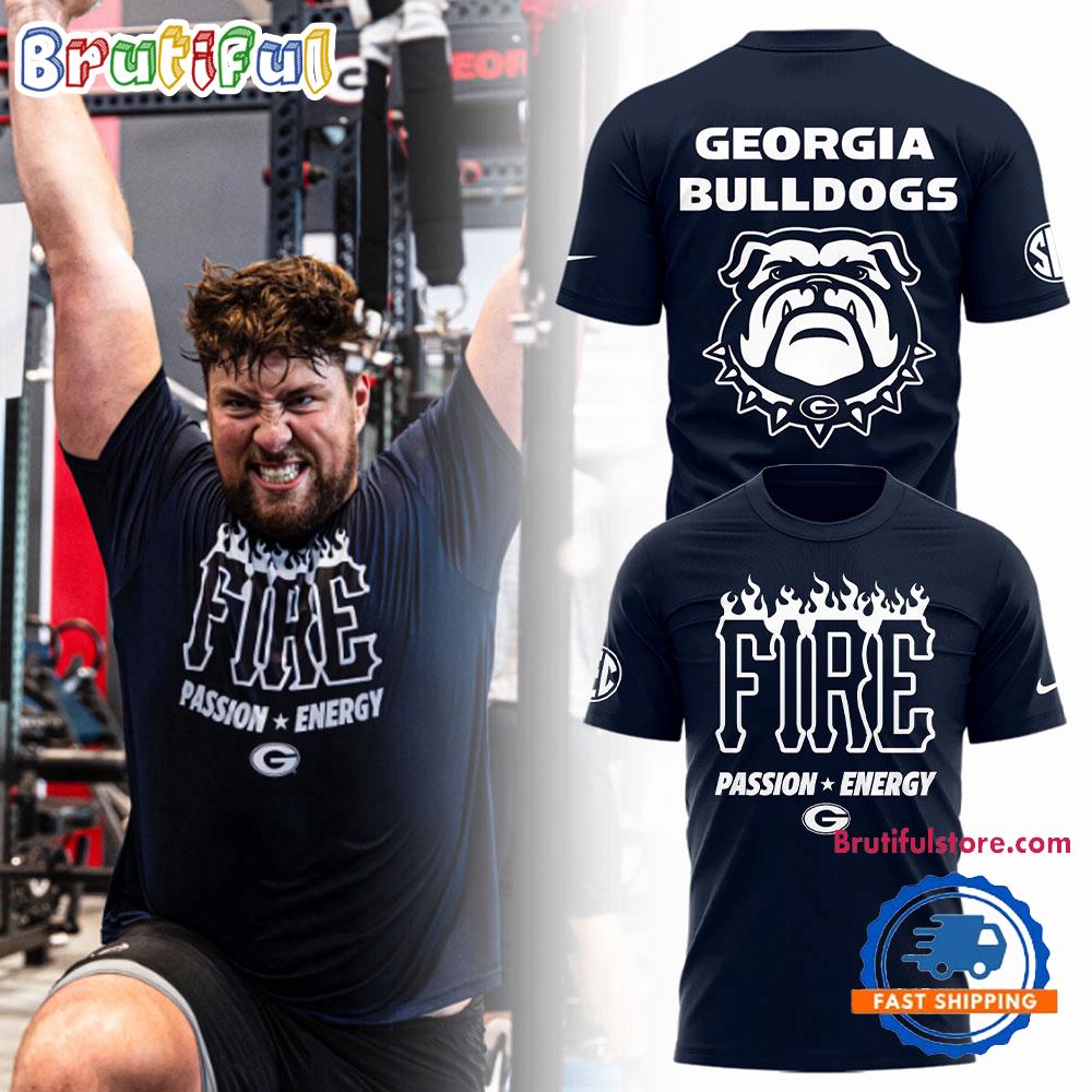 Georgia Bulldogs Football FIRE 2025 T Shirt