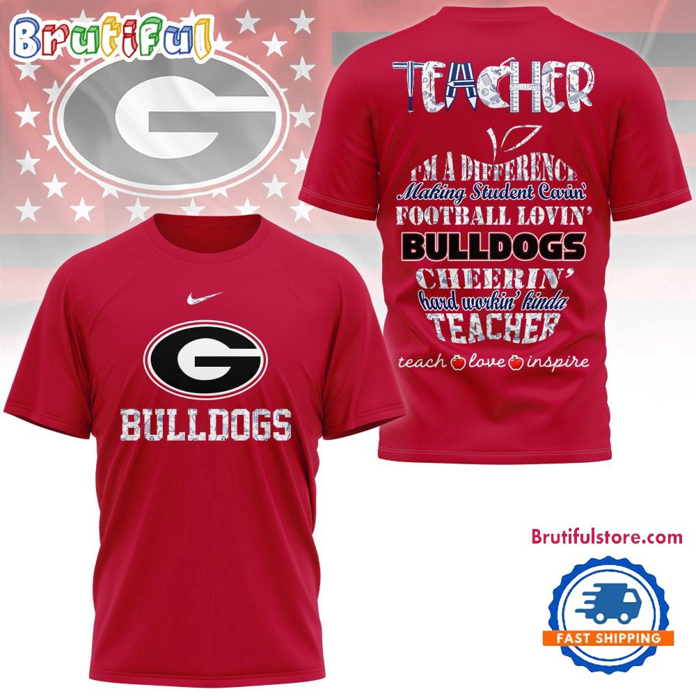 Georgia Bulldogs Teacher Teach Love Inspire All Over Print Shirt