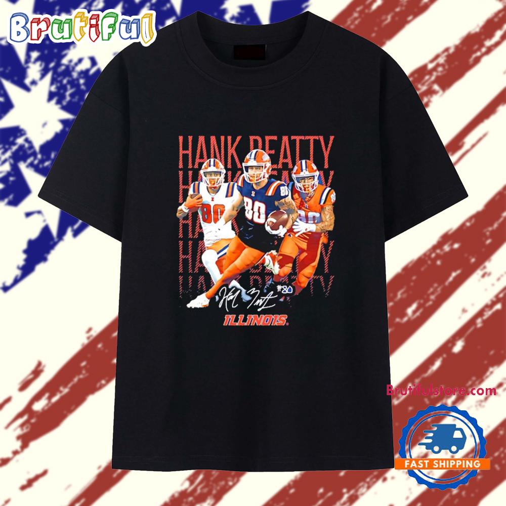 Hank Beatty Illinois Fighting Illini signatures Illustrated T Shirt