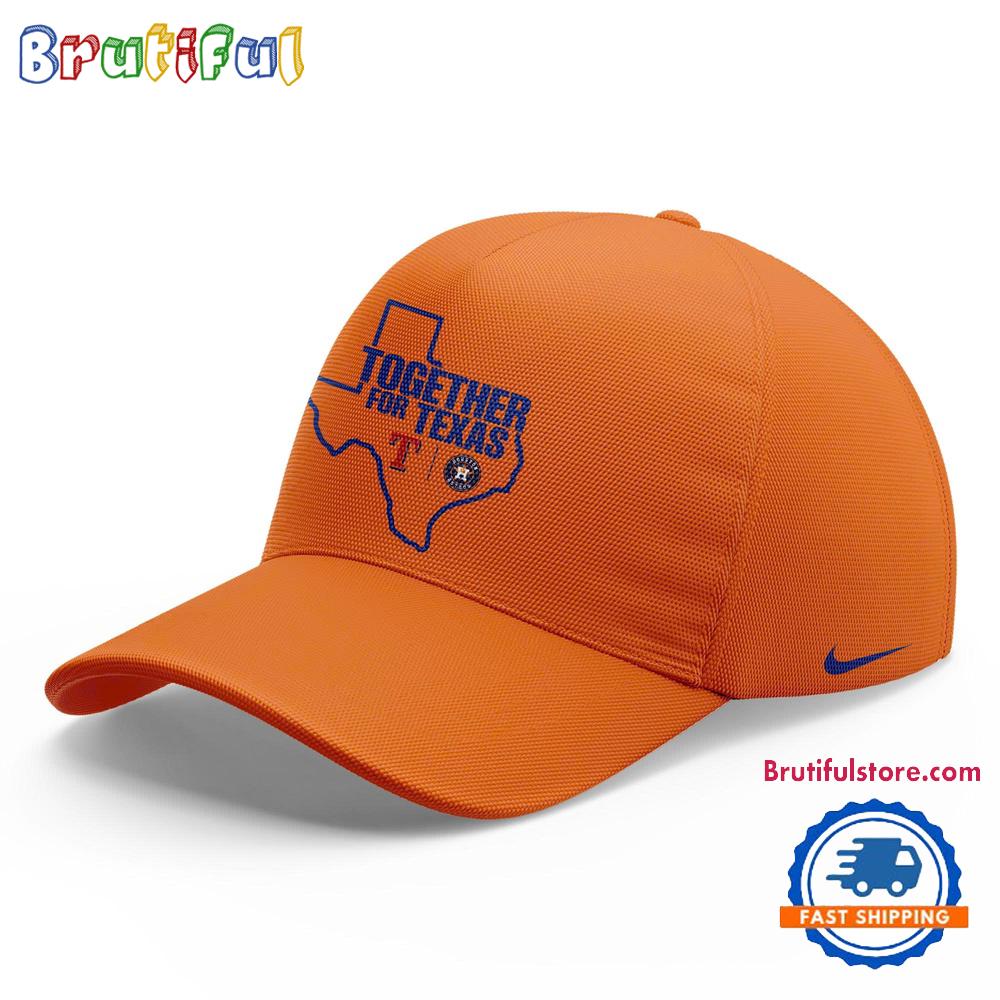 Houston Astros Together for Texas 2025 Orange Baseball Cap