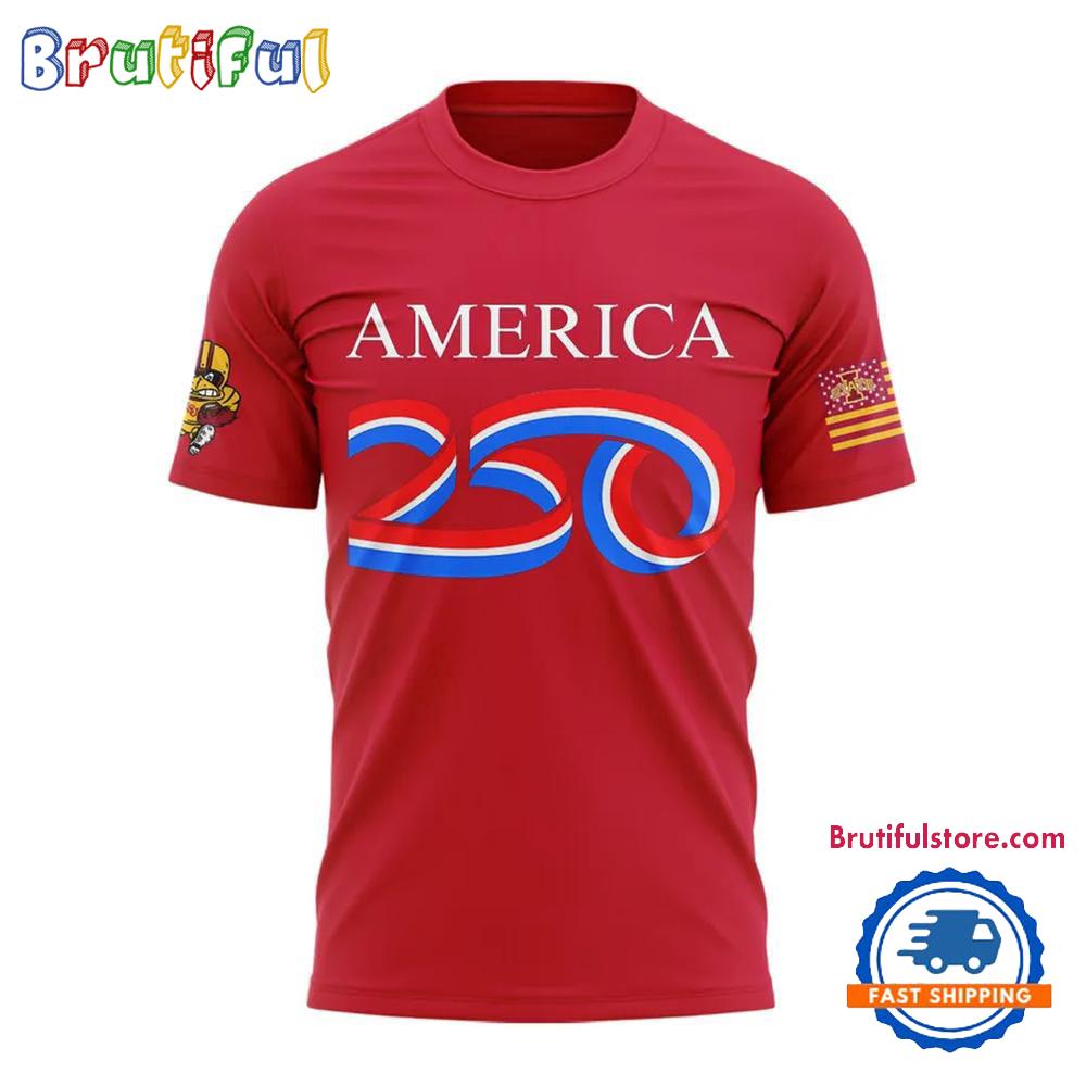 Iowa State AMERICA 250 Limited Edition Red 3D Shirt