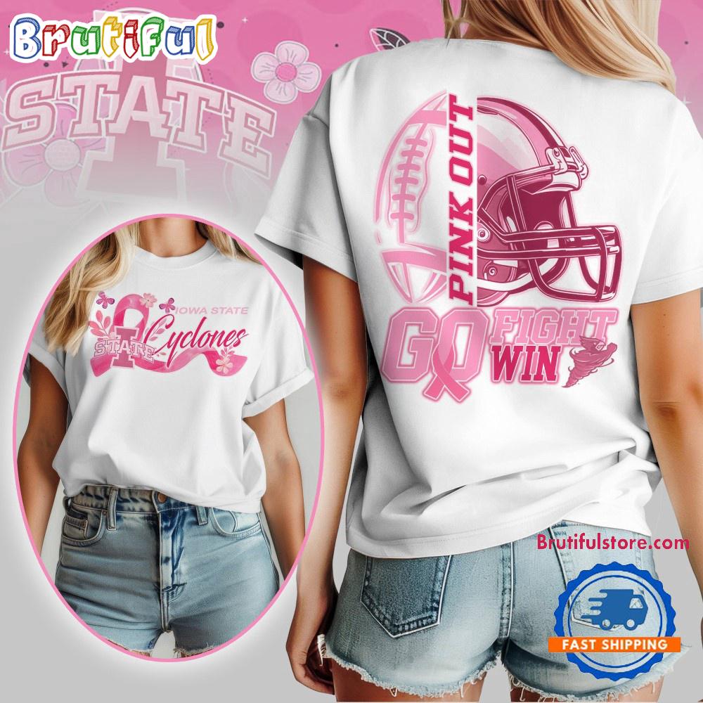 Iowa State Cyclones Tackle Breast Cancer New Design Unisex T Shirt