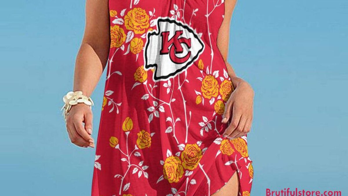 chiefs dresses for ladies Kansas City Chiefs WEAR by Erin Andrews Women's Lace Up Long Sleeve Dress