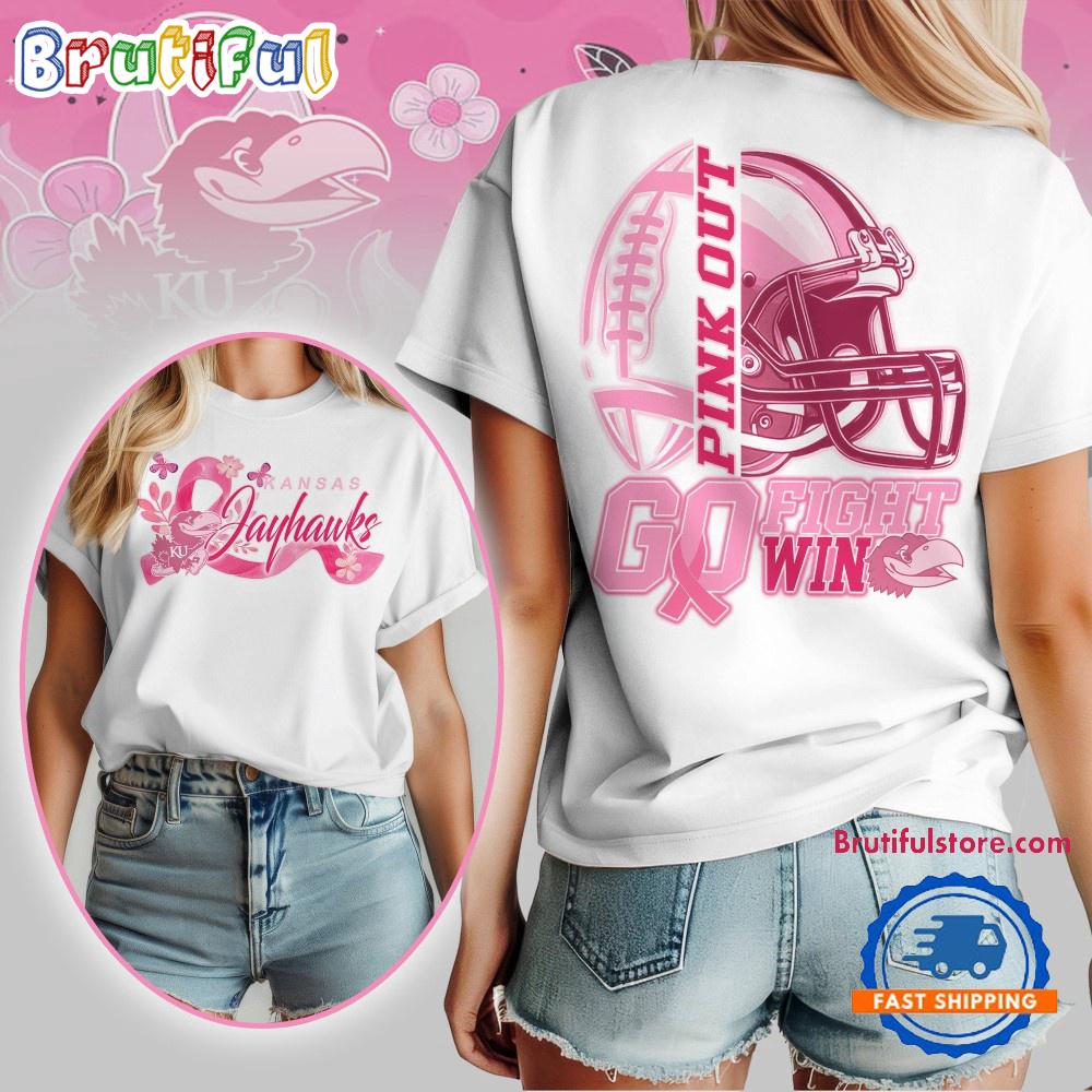 Kansas Jayhawks Tackle Breast Cancer New Design Unisex T Shirt