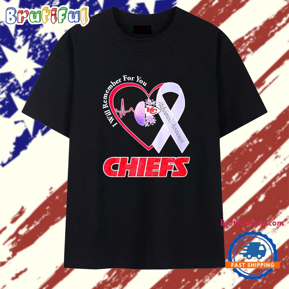 KC Chiefs I will remember for you Alzheimer’s Awareness T Shirt