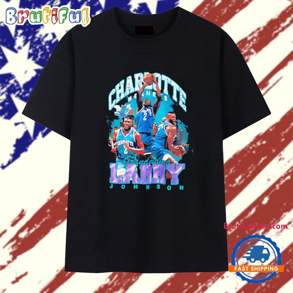 Larry Johnson Charlotte Hornets Grandmama Graphic T Shirt