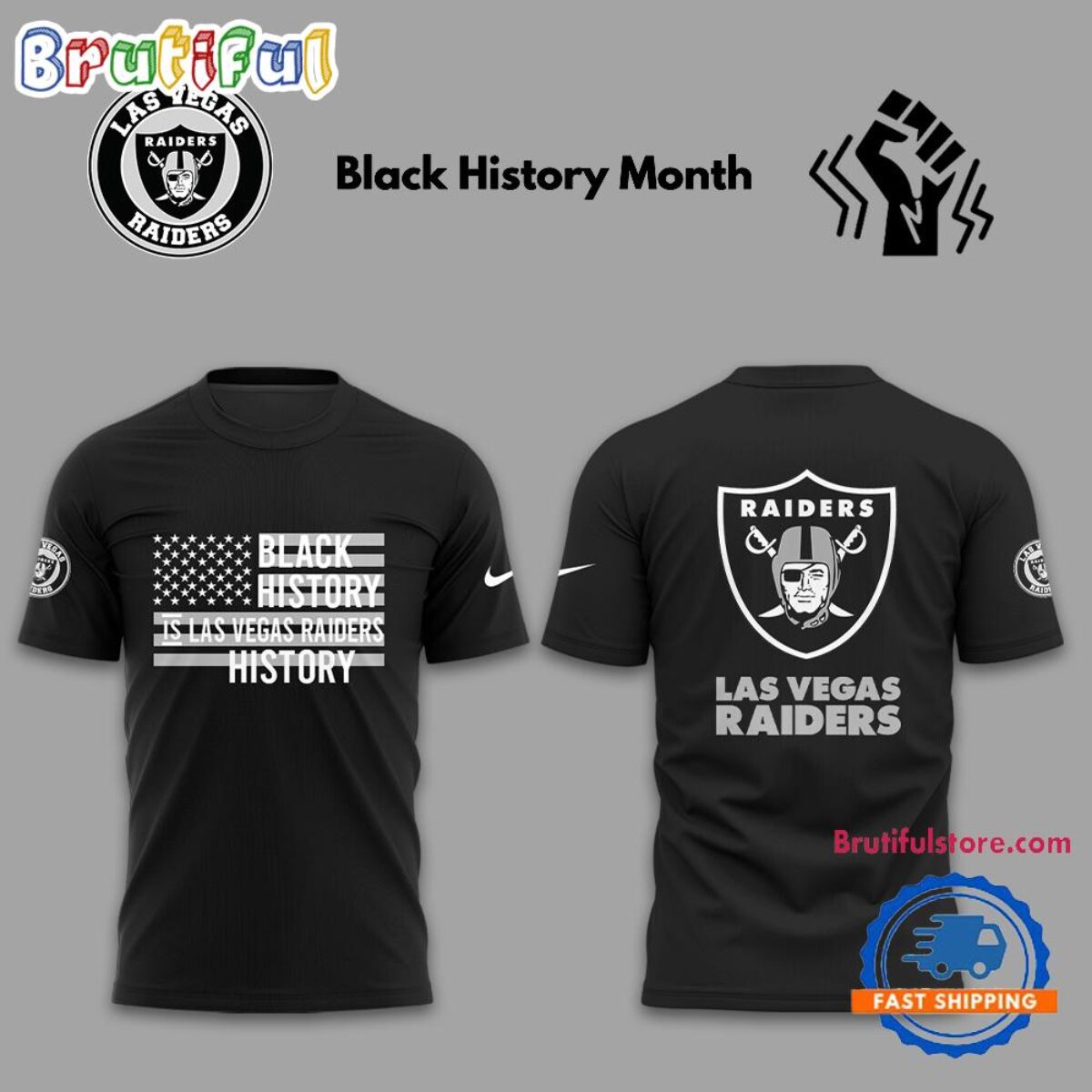 Las Vegas Raiders NFL 2025 Celebrate Black History Month 2025 T Shirt