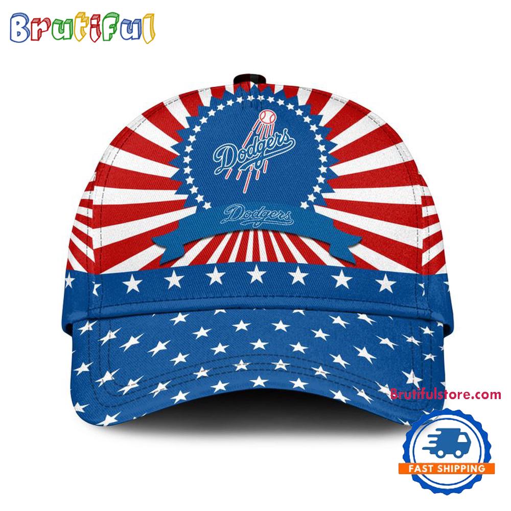 Los Angeles Dodgers American Flag Pattern Independence Day Baseball Cap