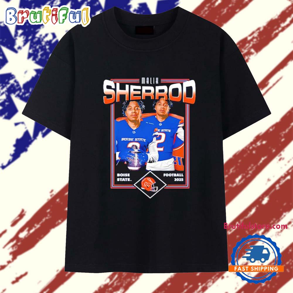 Malik Sherrod Fall 2025-26 Boise State Broncos Graphic T Shirt