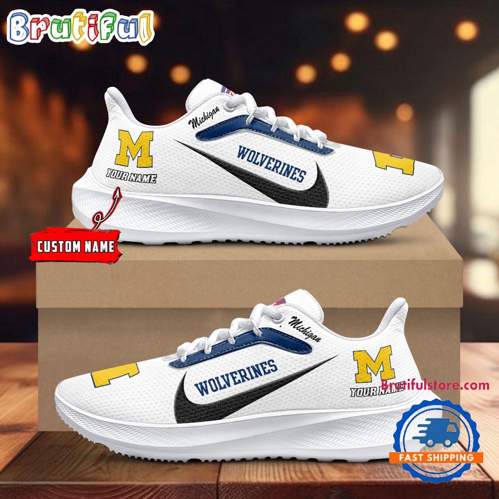 Michigan Wolverines Personalized Lightweight Patch Decor Running Shoes Sneaker