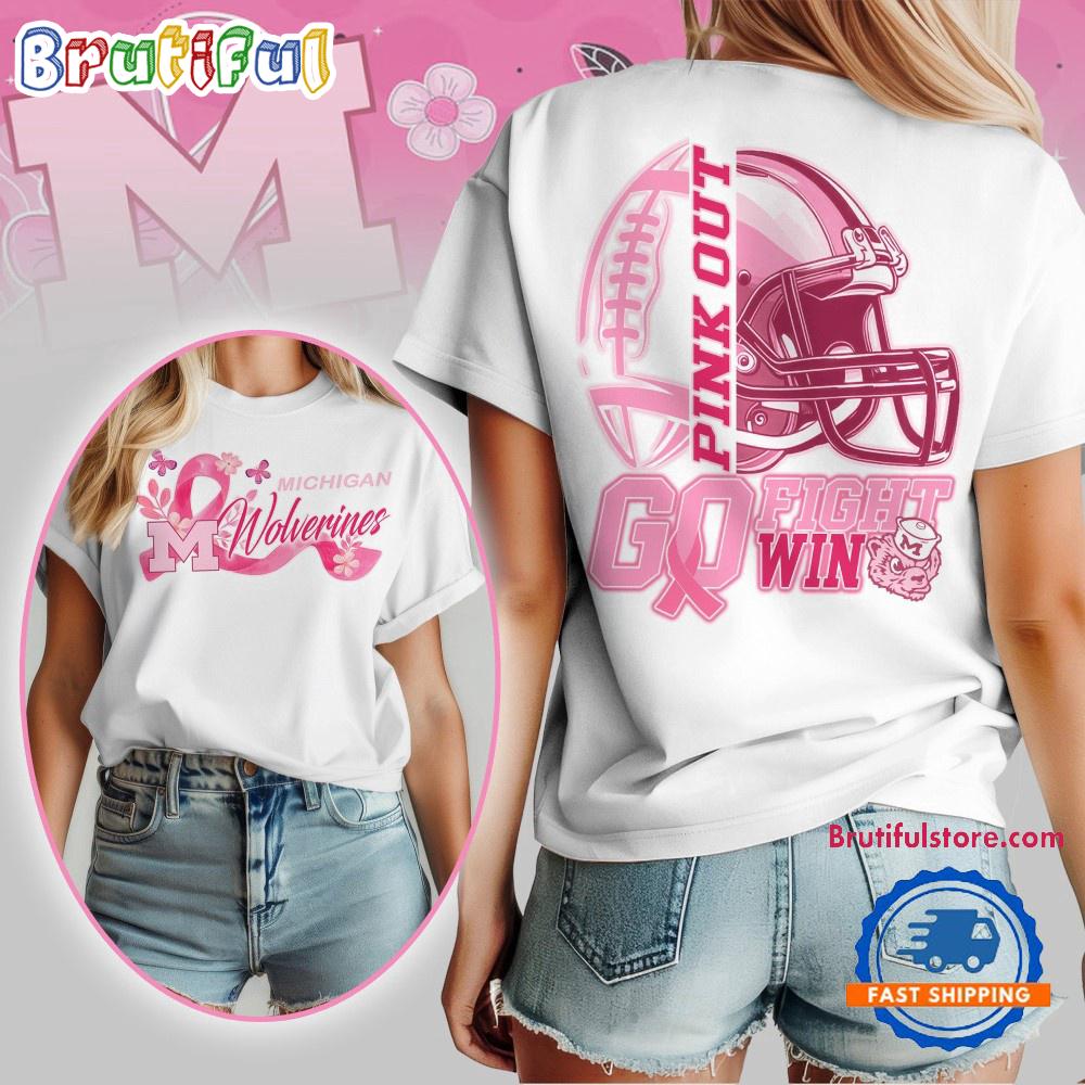 Michigan Wolverines Tackle Breast Cancer New Design Unisex T Shirt