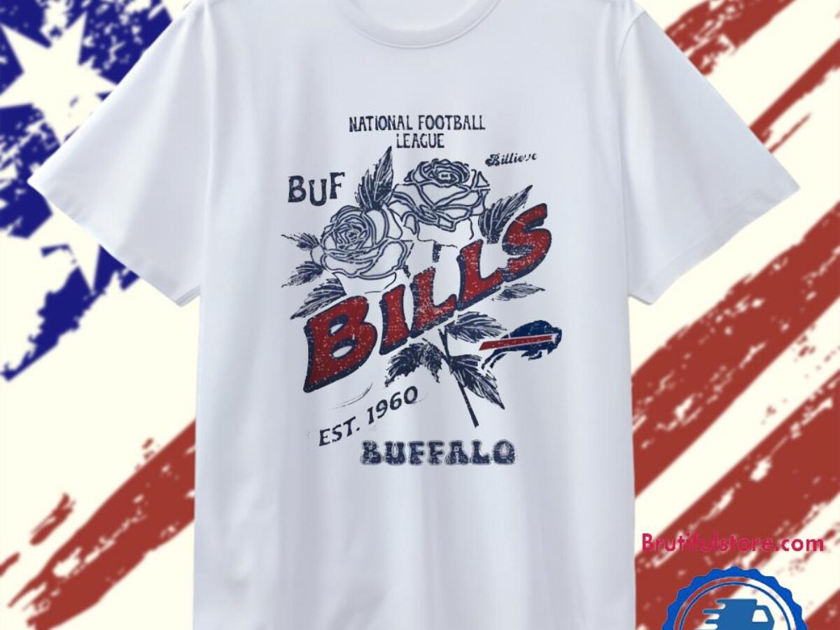 National Football League Buffalo Bills est 1960 Flowers T Shirt