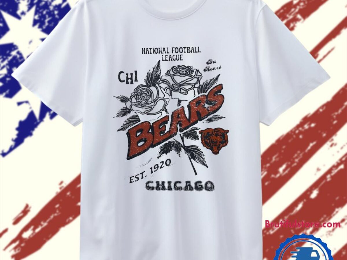 NFL Chicago Bears シカゴ ベアーズ メモリアル Tシャツ National Football League Chicago Bears est 1920 Flowers T Shirt