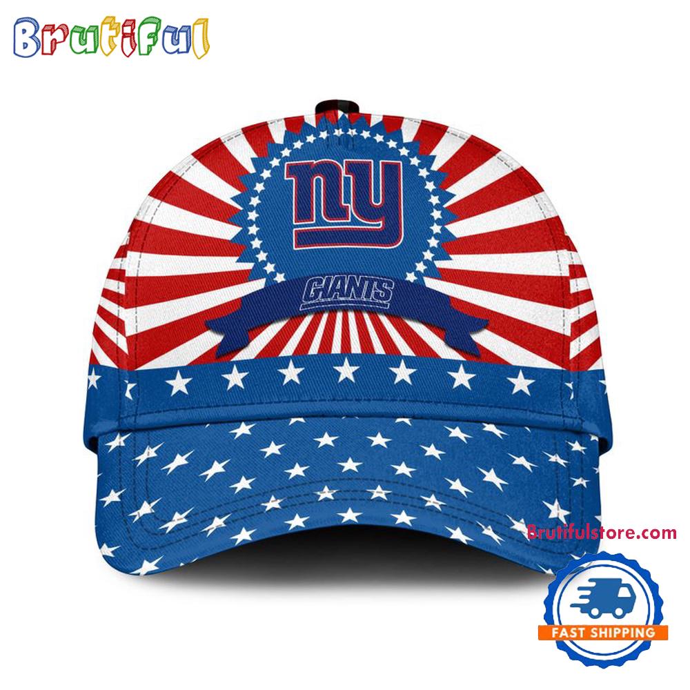 New York Giants American Flag Pattern Independence Day Baseball Cap