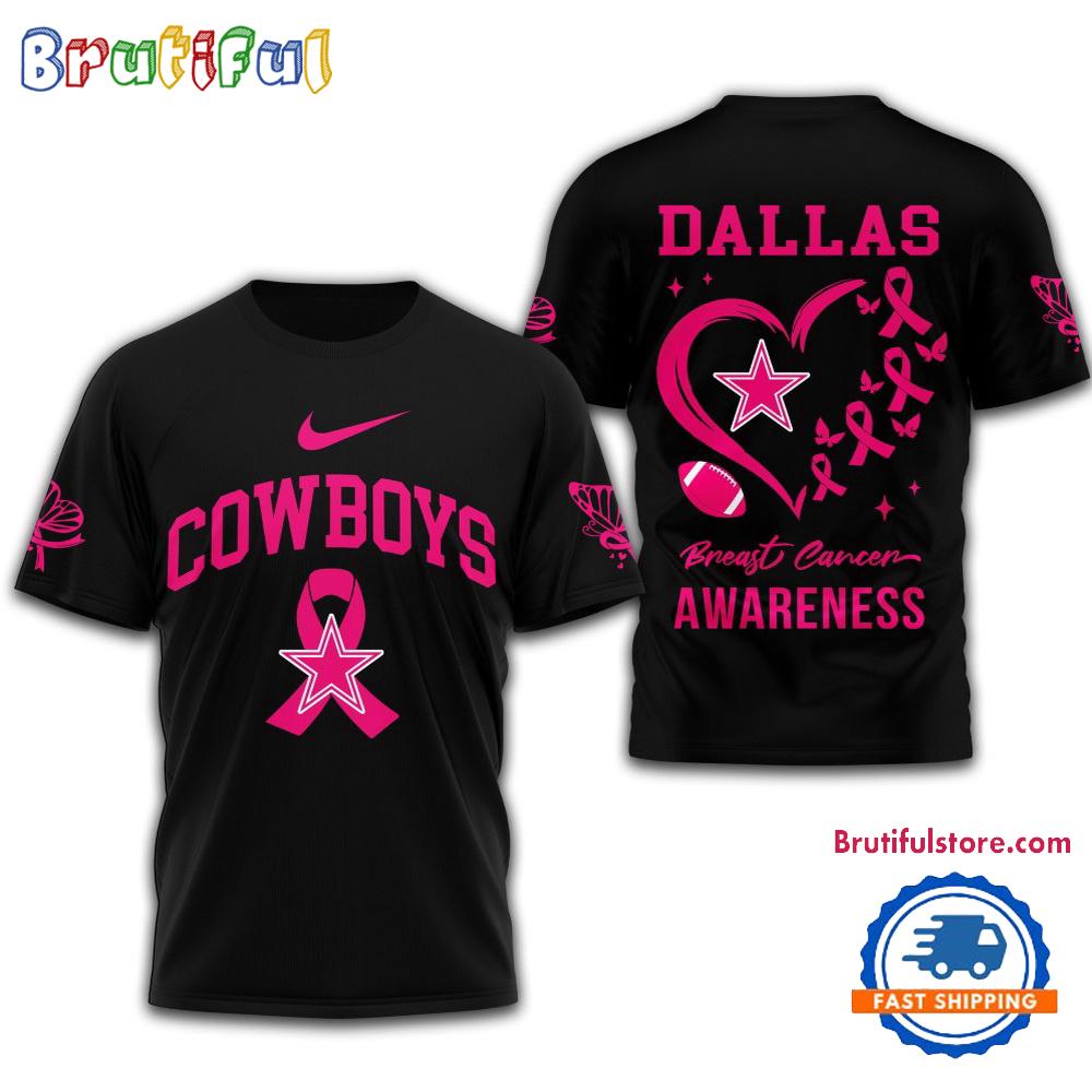 NFL Dallas Cowboys Football 2025 New Design Breast Cancer Awareness 3D Shirt