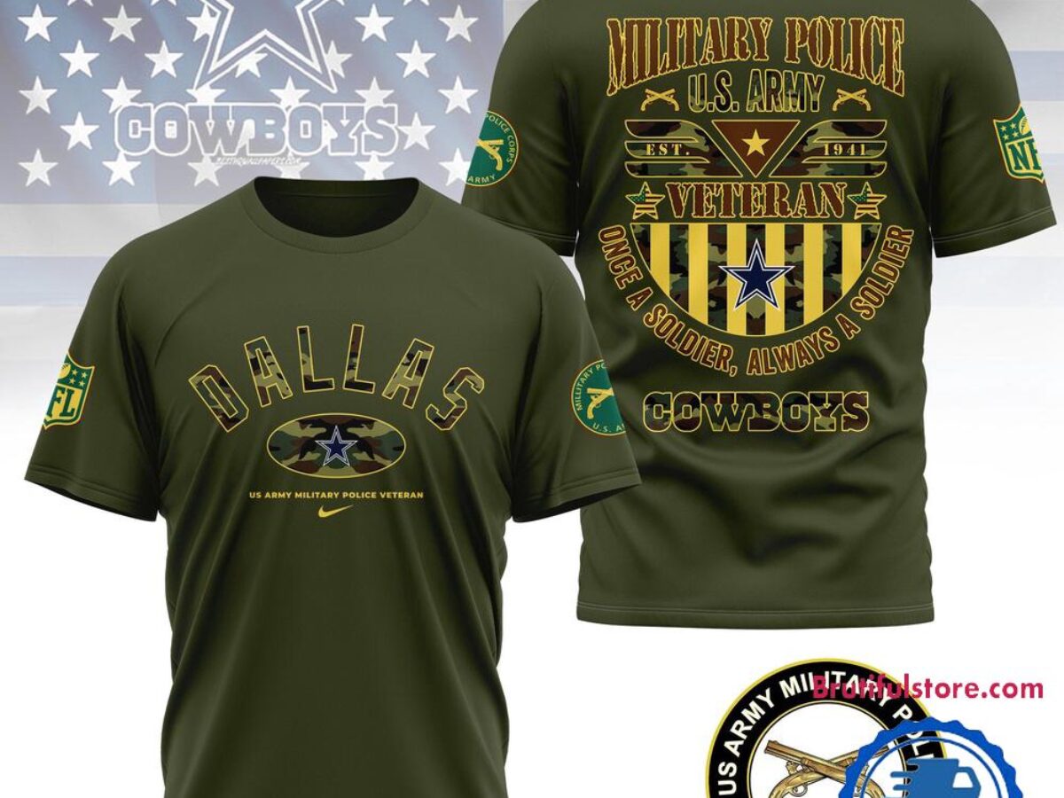 NFL Dallas Cowboys US Army Military Police Veteran All Over Print