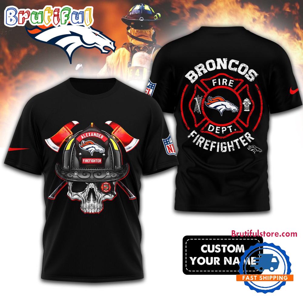 NFL Denver Broncos Football Team Fire Fighter Unisex 3D Shirt