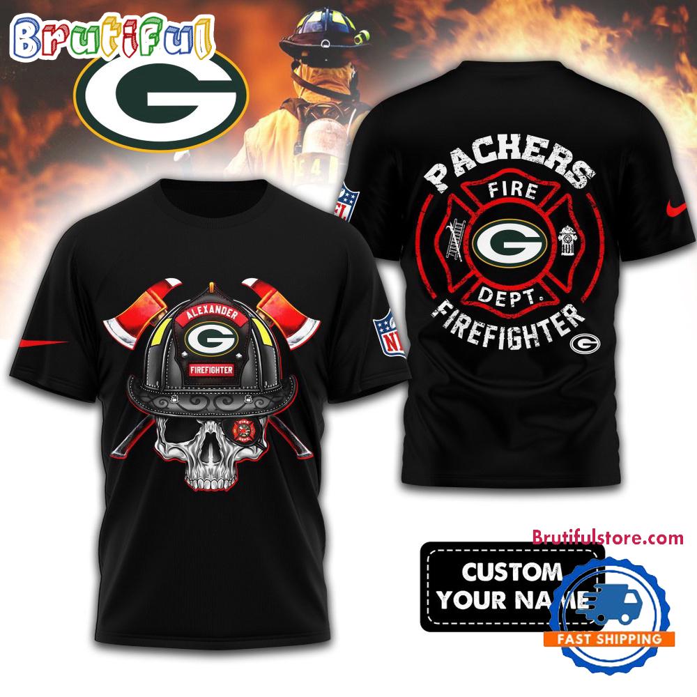NFL Green Bay Packers Football Team Fire Fighter Unisex 3D Shirt