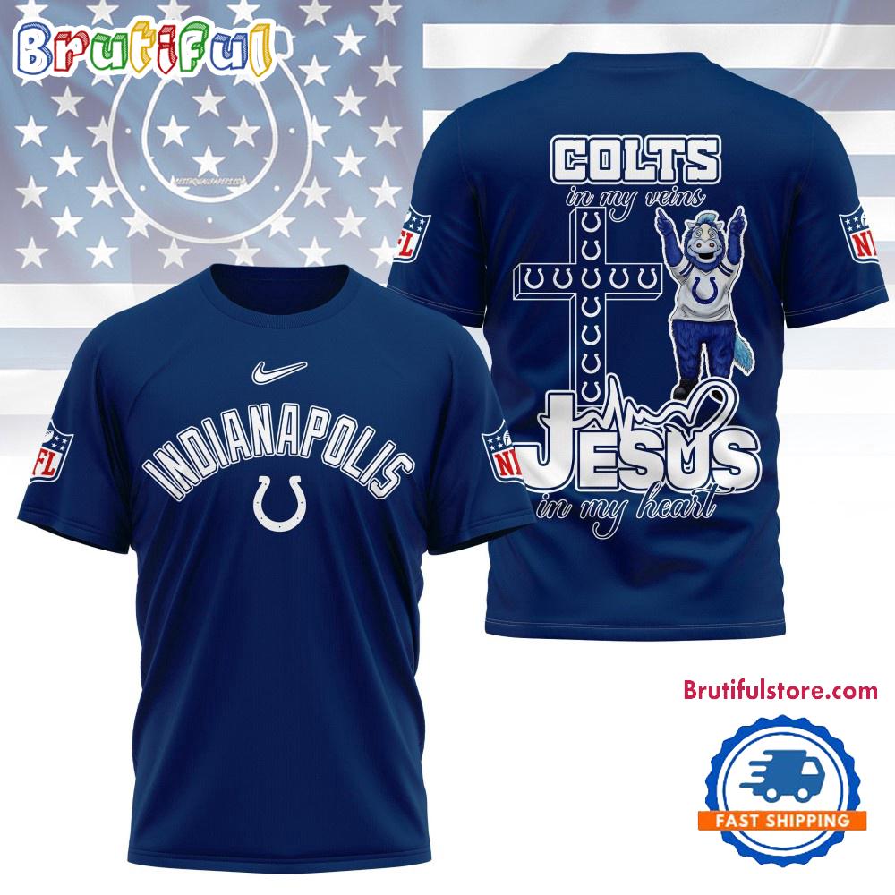 NFL Indianapolis Colts Football And Jesus 3D Shirt